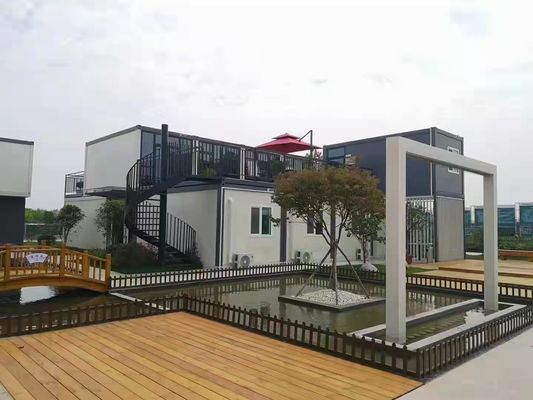 Nhà container Prefab có thể mở rộng 20 feet 40 feet Nhà bếp ký túc xá
